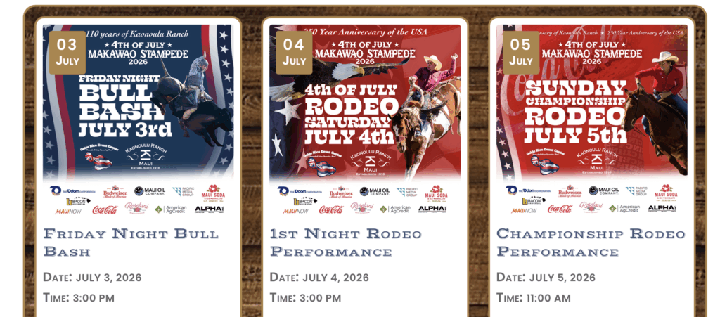 Maui 4th of July 2026 Event Calendar